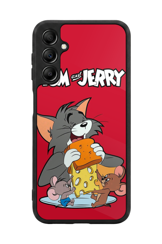 Samsung Galaxy A14 Uyumlu Tom And Jerry Tasarımlı Glossy Premium Kılıf