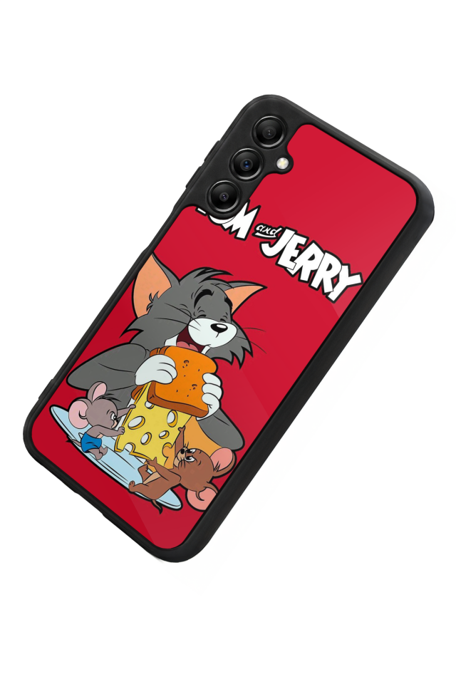 Samsung Galaxy A14 Uyumlu Tom And Jerry Tasarımlı Glossy Premium Kılıf