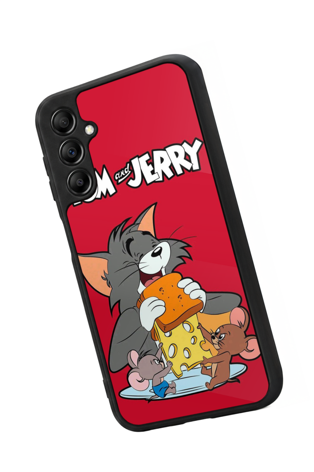 Samsung Galaxy A14 Uyumlu Tom And Jerry Tasarımlı Glossy Premium Kılıf