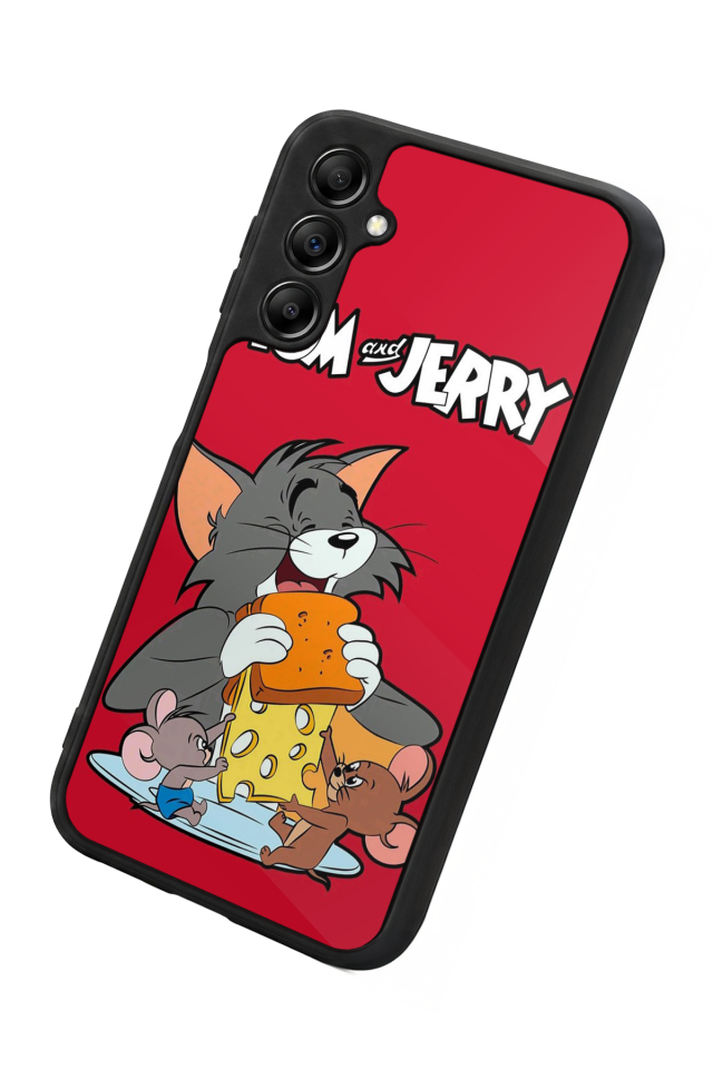Samsung Galaxy A14 Uyumlu Tom And Jerry Tasarımlı Glossy Premium Kılıf