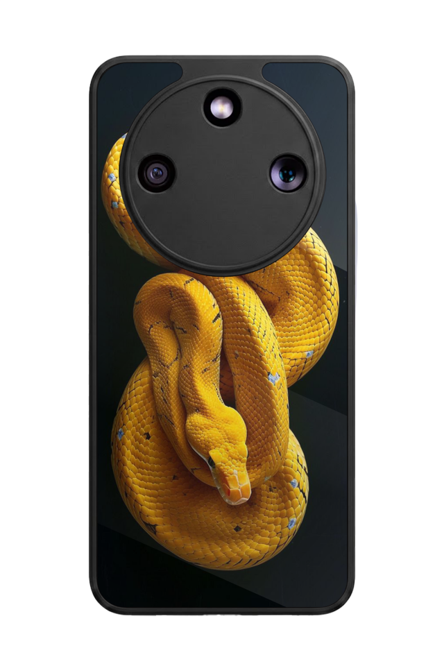 Honor Magic 8 Lite Uyumlu Yılan Tasarımlı Glossy Premium Kılıf