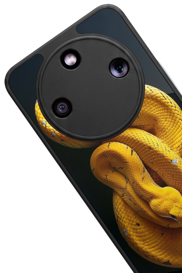 Honor Magic 8 Lite Uyumlu Yılan Tasarımlı Glossy Premium Kılıf