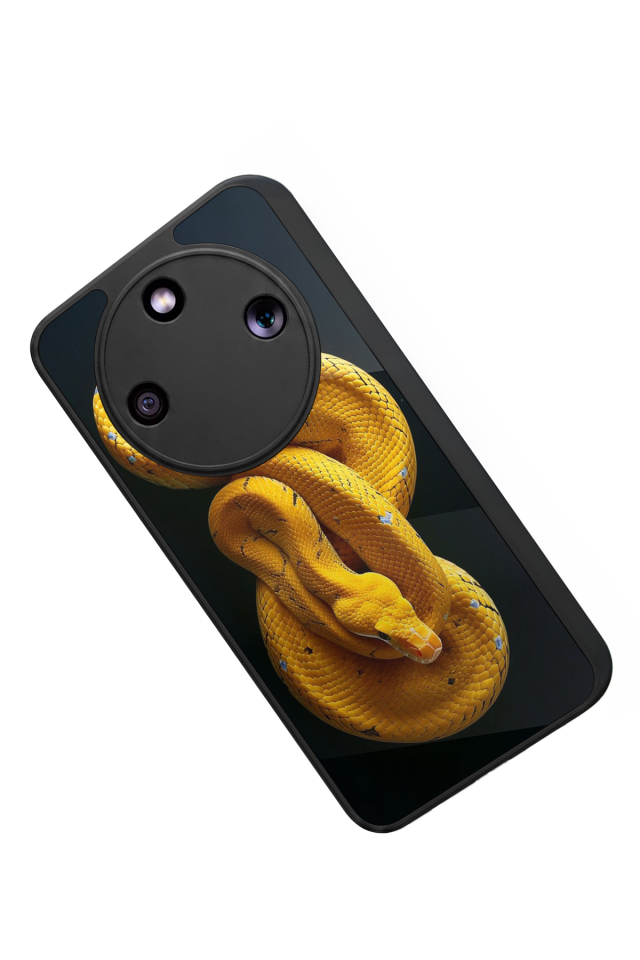 Honor Magic 8 Lite Uyumlu Yılan Tasarımlı Glossy Premium Kılıf