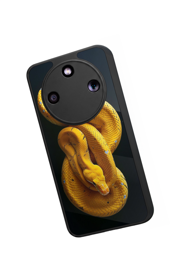 Honor Magic 8 Lite Uyumlu Yılan Tasarımlı Glossy Premium Kılıf