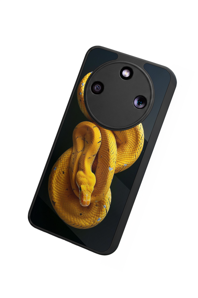 Honor Magic 8 Lite Uyumlu Yılan Tasarımlı Glossy Premium Kılıf