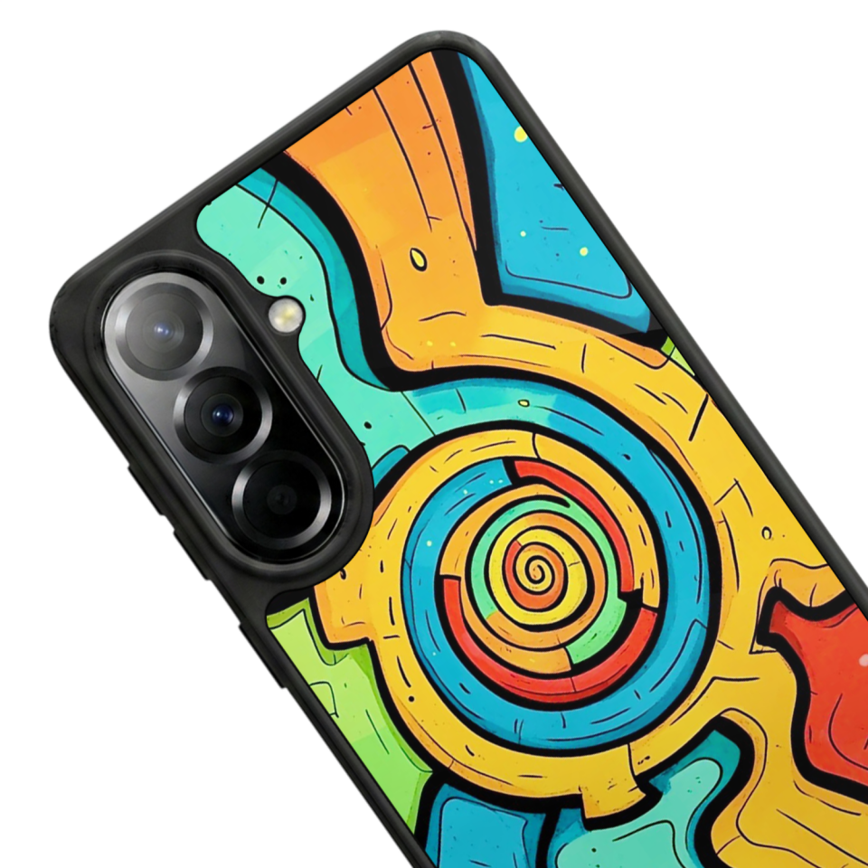 Samsung Galaxy A37 Uyumlu Abstract Tasarımlı Glossy Premium Kılıf