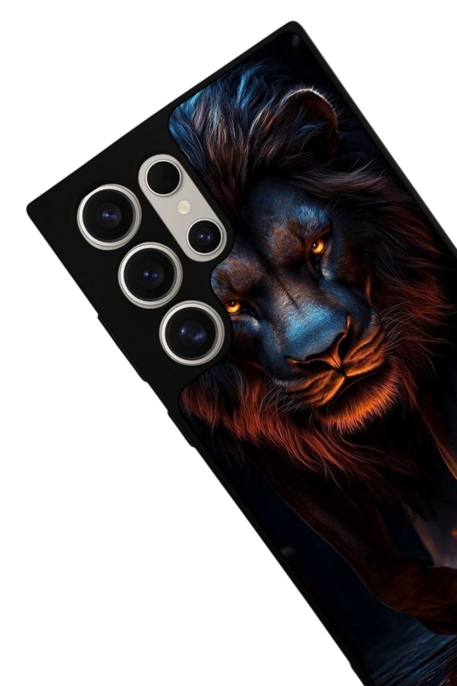 Samsung Galaxy S24 Ultra Uyumlu Aslan Tasarımlı Glossy Premium Kılıf