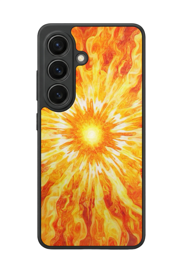 Samsung Galaxy S26 Uyumlu Güneş Tasarımlı Glossy Premium Kılıf