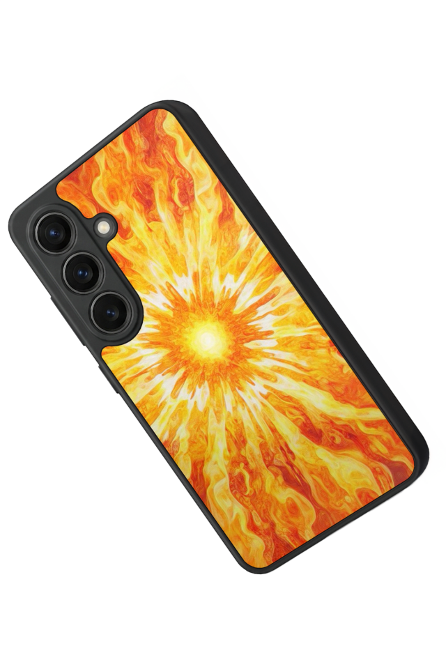 Samsung Galaxy S26 Uyumlu Güneş Tasarımlı Glossy Premium Kılıf