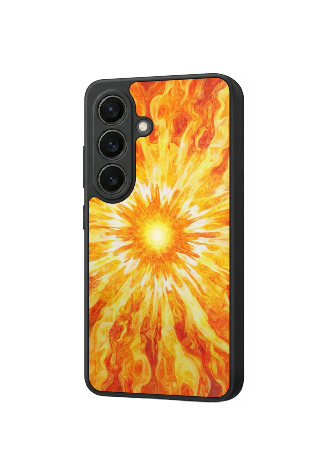 Samsung Galaxy S26 Uyumlu Güneş Tasarımlı Glossy Premium Kılıf