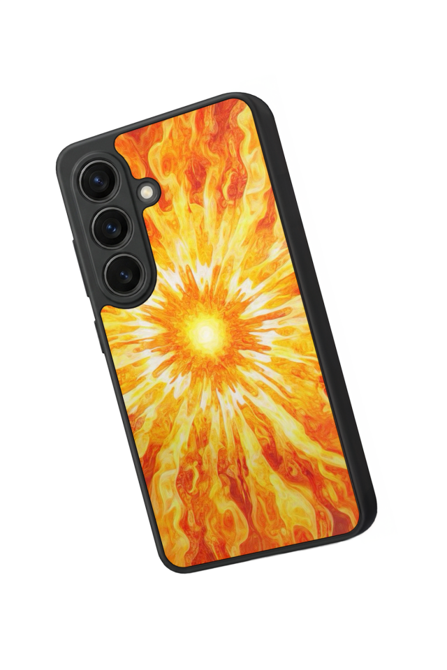 Samsung Galaxy S26 Uyumlu Güneş Tasarımlı Glossy Premium Kılıf