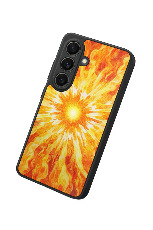 Samsung Galaxy S26 Uyumlu Güneş Tasarımlı Glossy Premium Kılıf