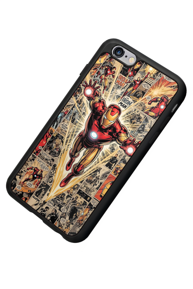 iPhone 6s Plus Uyumlu  Iron Man ( Demir Adam ) Tasarımlı Glossy Premium Kılıf