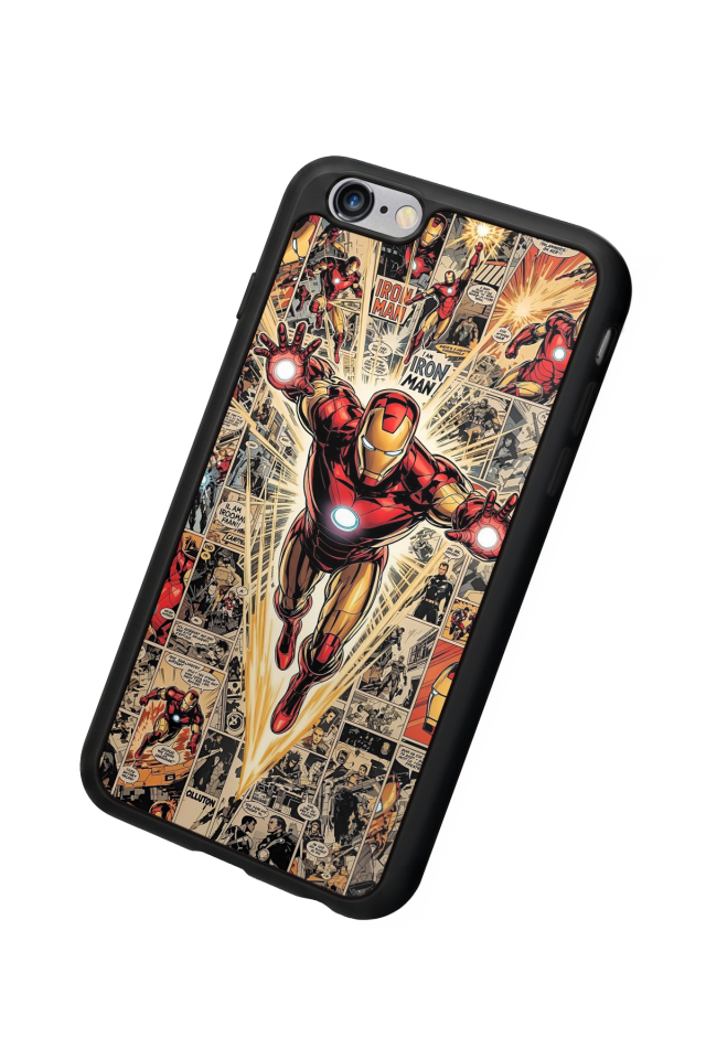 iPhone 6s Plus Uyumlu  Iron Man ( Demir Adam ) Tasarımlı Glossy Premium Kılıf