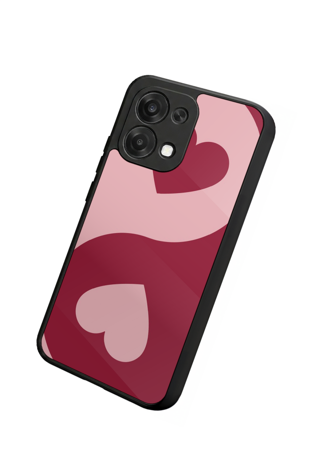 Oppo A6 Pro Uyumlu Kalp Love Tasarımlı Glossy Premium Kılıf