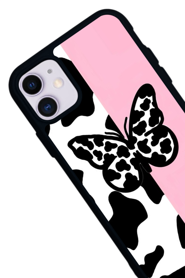 iPhone 11 Uyumlu Kelebek Tasarımlı Glossy Premium Kılıf