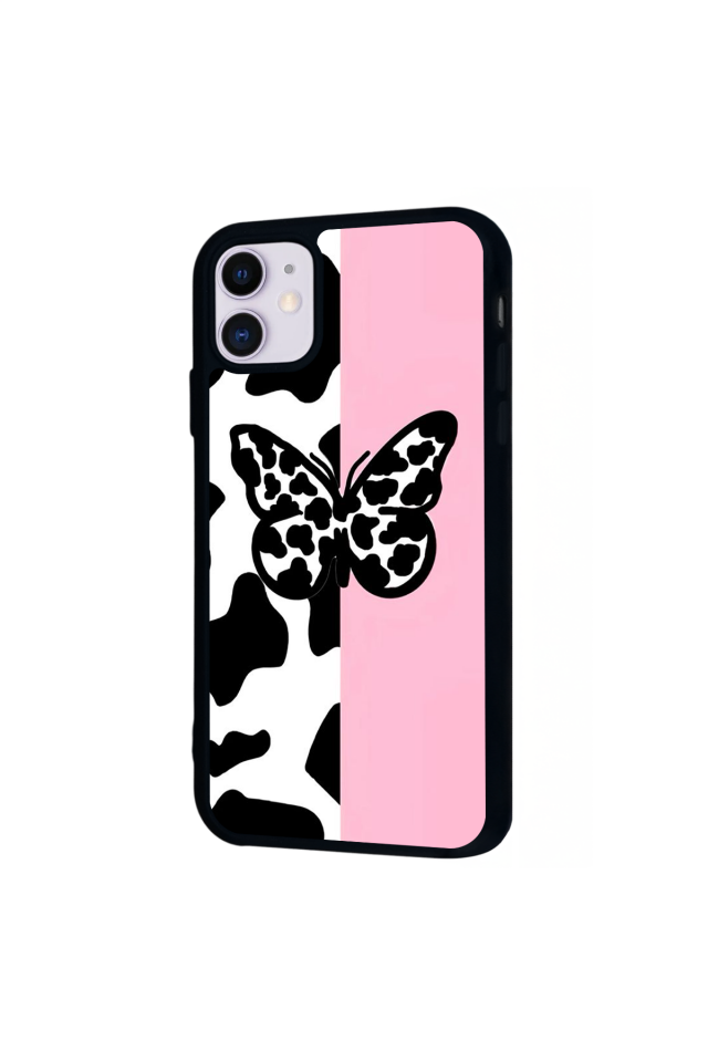 iPhone 11 Uyumlu Kelebek Tasarımlı Glossy Premium Kılıf