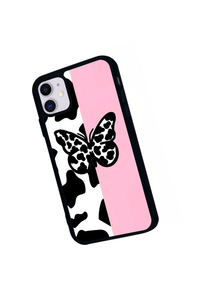 iPhone 11 Uyumlu Kelebek Tasarımlı Glossy Premium Kılıf