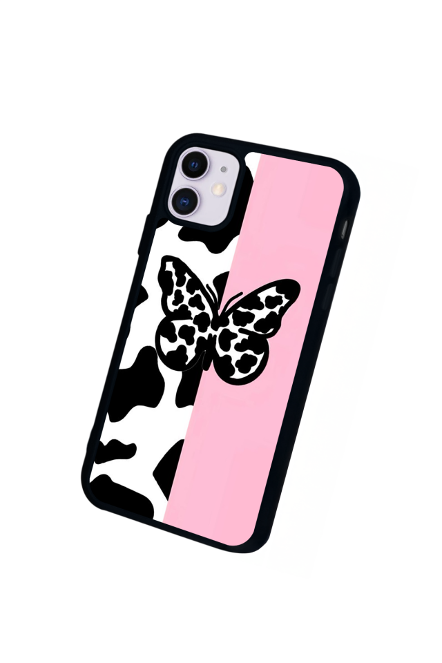 iPhone 11 Uyumlu Kelebek Tasarımlı Glossy Premium Kılıf