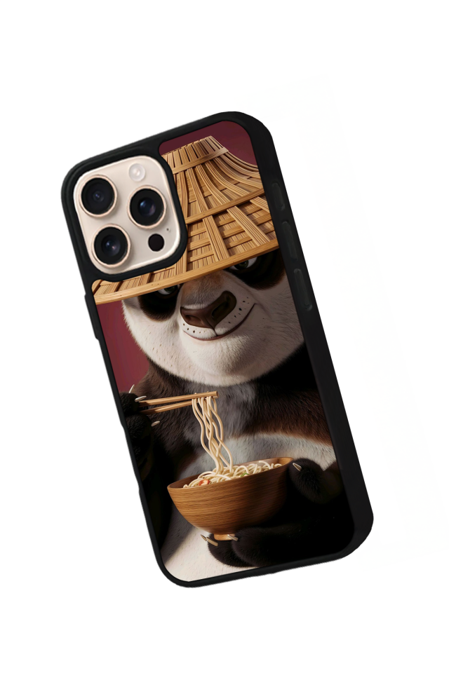 iPhone 15 Pro Uyumlu Kung Fu Panda Tasarımlı Glossy Premium Kılıf