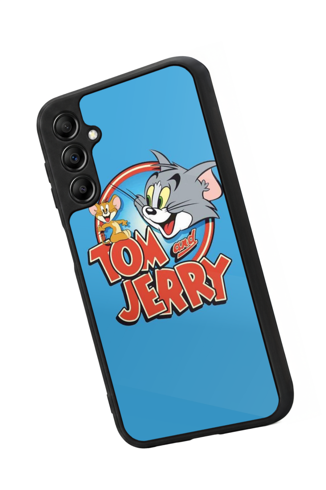 Samsung Galaxy A14 Uyumlu Tom And Jerry Tasarımlı Glossy Premium Kılıf