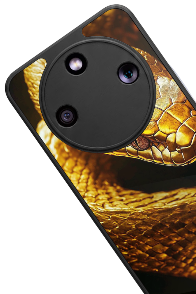 Honor Magic 8 Lite Uyumlu Yılan Tasarımlı Glossy Premium Kılıf