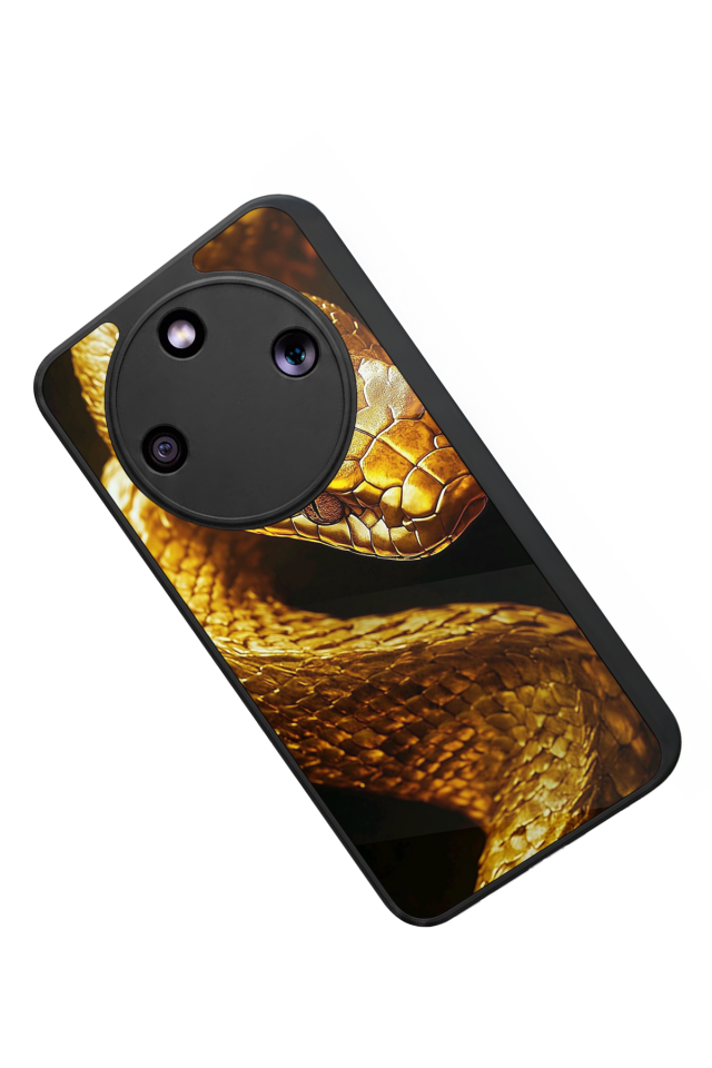 Honor Magic 8 Lite Uyumlu Yılan Tasarımlı Glossy Premium Kılıf