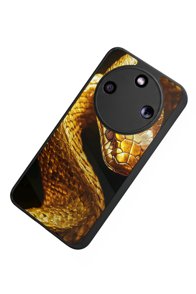 Honor Magic 8 Lite Uyumlu Yılan Tasarımlı Glossy Premium Kılıf
