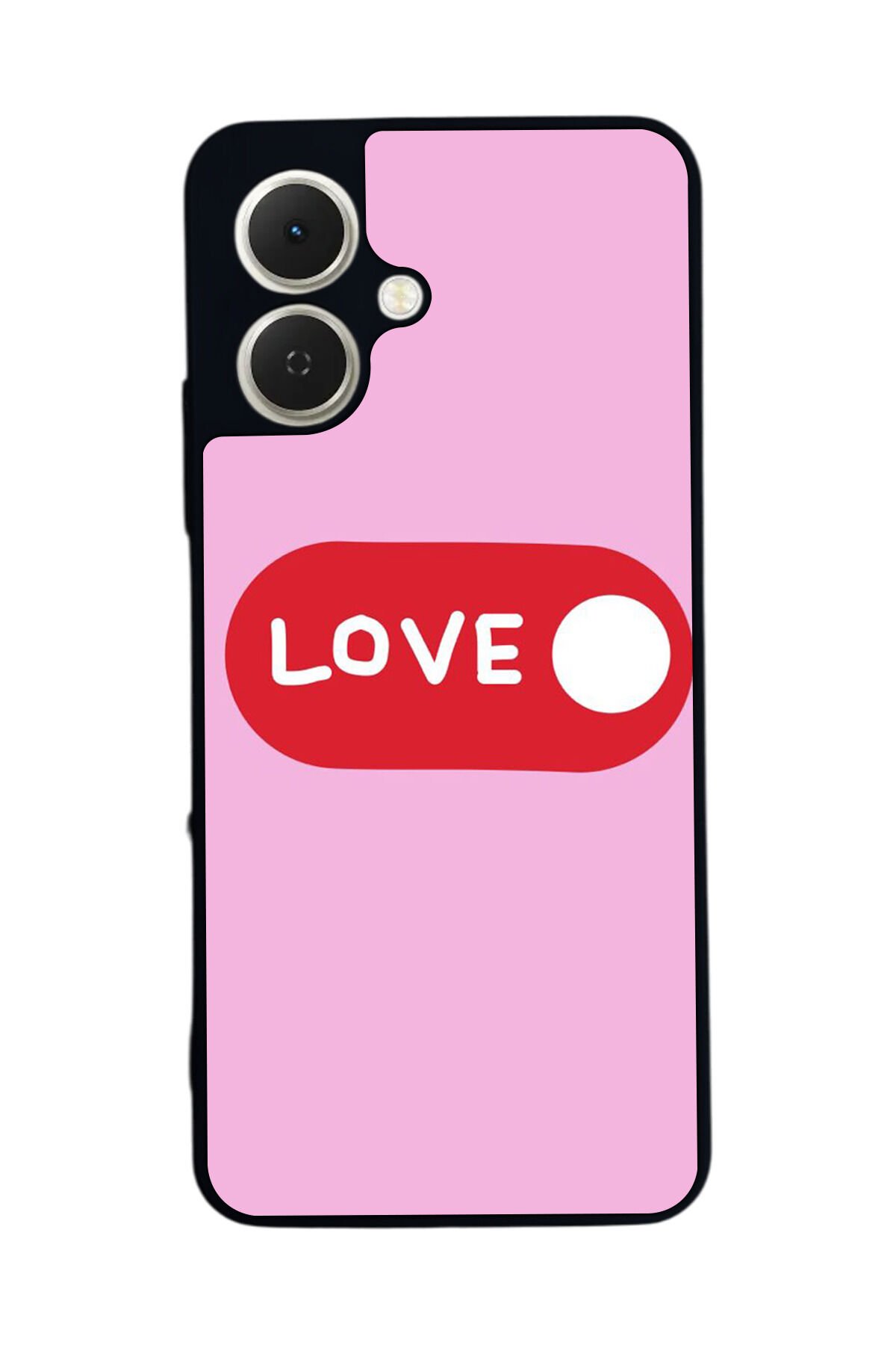Tecno Spark GO 2 Uyumlu Kalp Love Tasarımlı Glossy Premium Kılıf