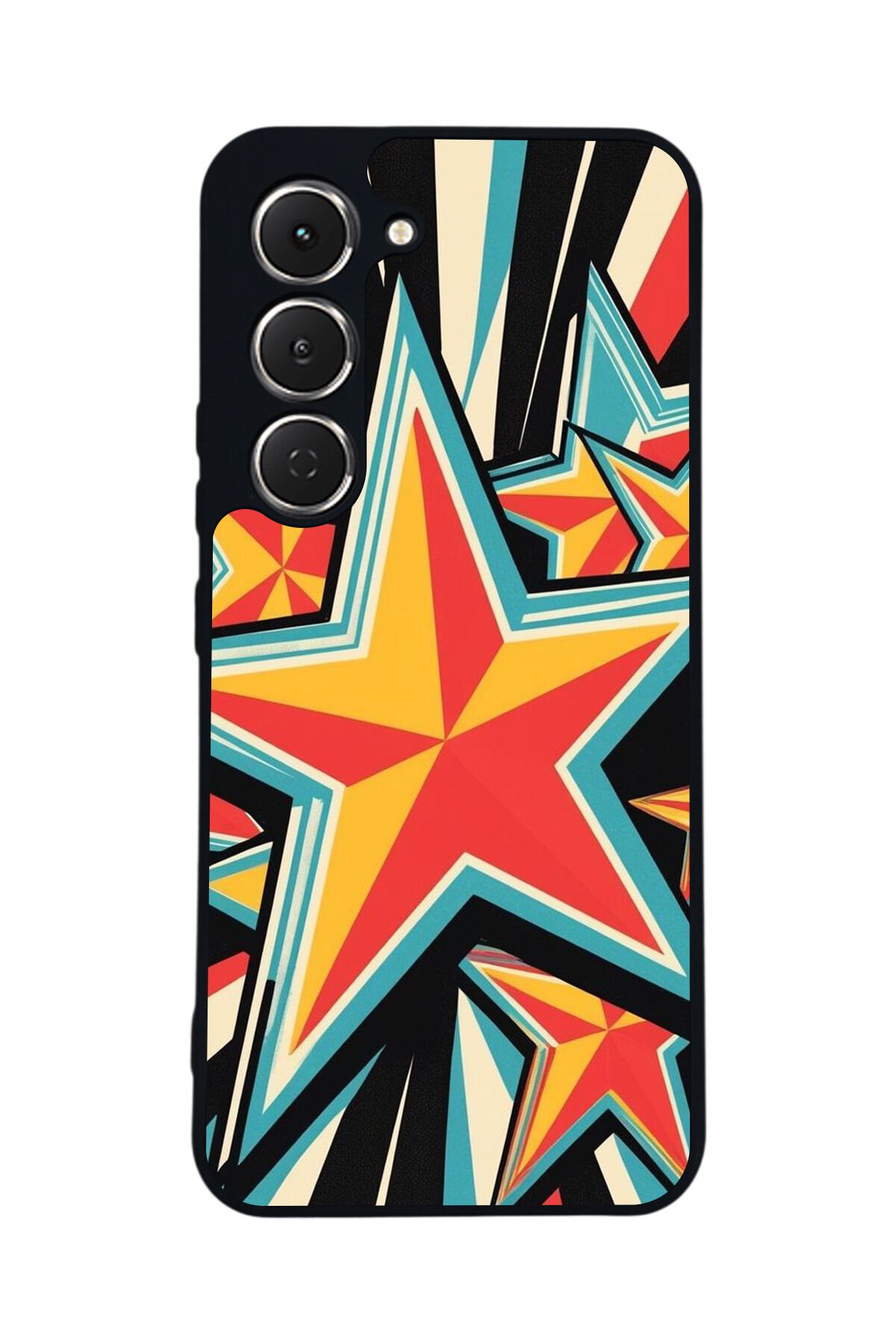 Tecno Spark 40 Pro Uyumlu Retro Yildizlar Tasarımlı Glossy Premium Kılıf