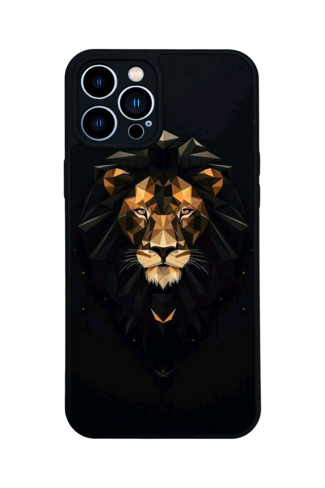 iPhone 13 Pro Max Uyumlu Aslan Tasarımlı Glossy Premium Kılıf