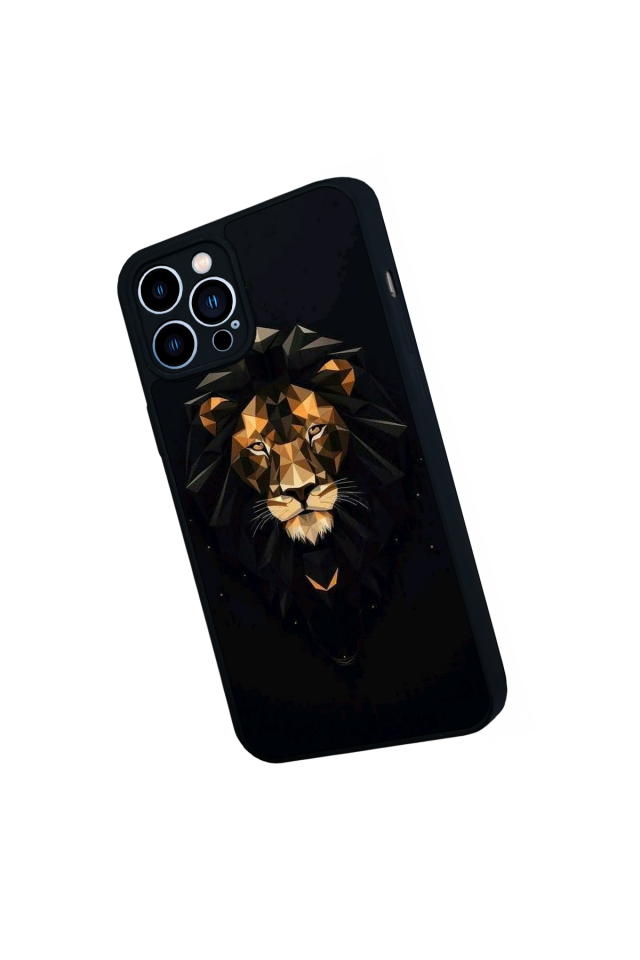 iPhone 13 Pro Max Uyumlu Aslan Tasarımlı Glossy Premium Kılıf