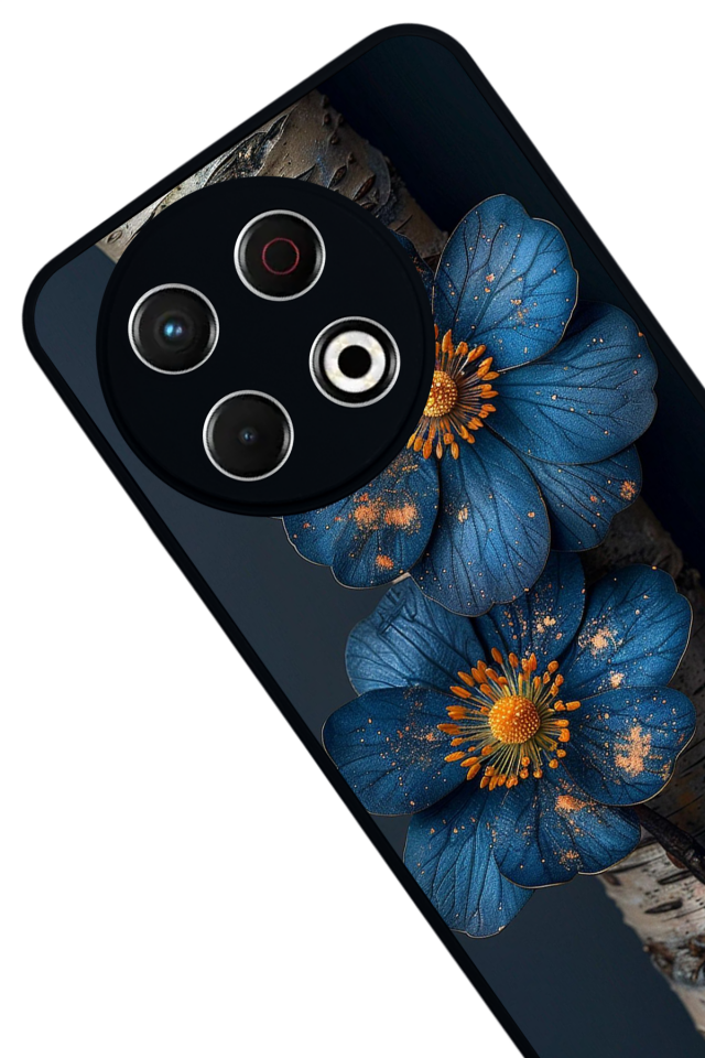 Tecno Spark 30 Pro Uyumlu Cicek Tasarımlı Glossy Premium Kılıf