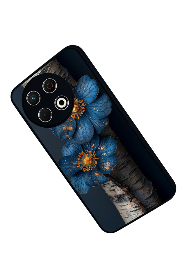 Tecno Spark 30 Pro Uyumlu Cicek Tasarımlı Glossy Premium Kılıf