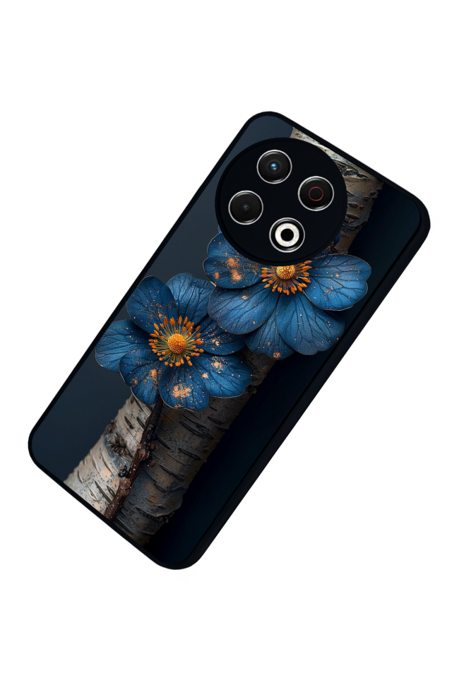 Tecno Spark 30 Pro Uyumlu Cicek Tasarımlı Glossy Premium Kılıf