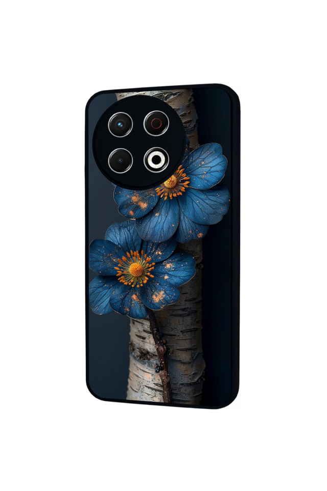 Tecno Spark 30 Pro Uyumlu Cicek Tasarımlı Glossy Premium Kılıf