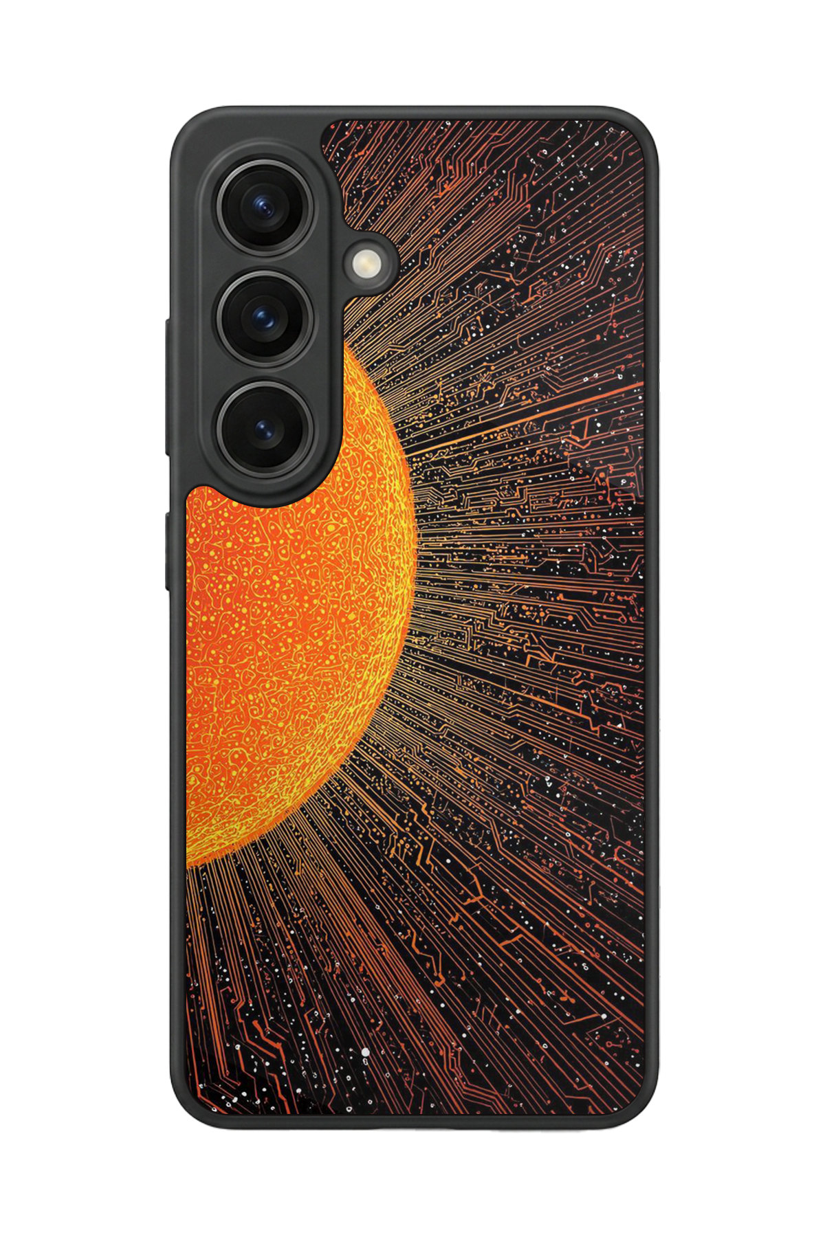 Samsung Galaxy S26 Uyumlu Güneş Tasarımlı Glossy Premium Kılıf