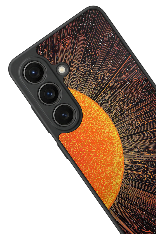 Samsung Galaxy S26 Uyumlu Güneş Tasarımlı Glossy Premium Kılıf