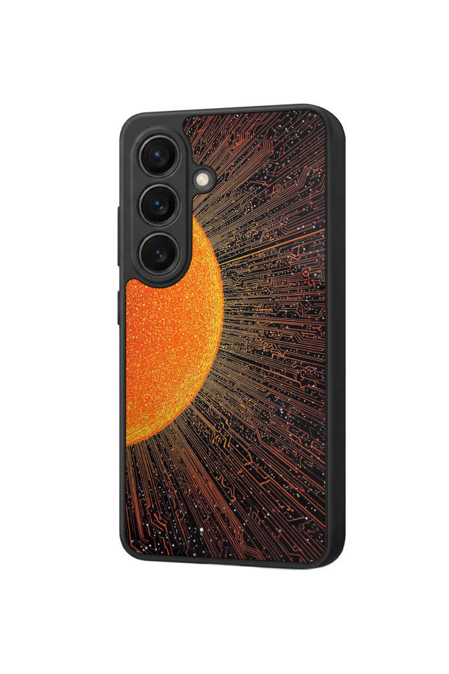 Samsung Galaxy S26 Uyumlu Güneş Tasarımlı Glossy Premium Kılıf