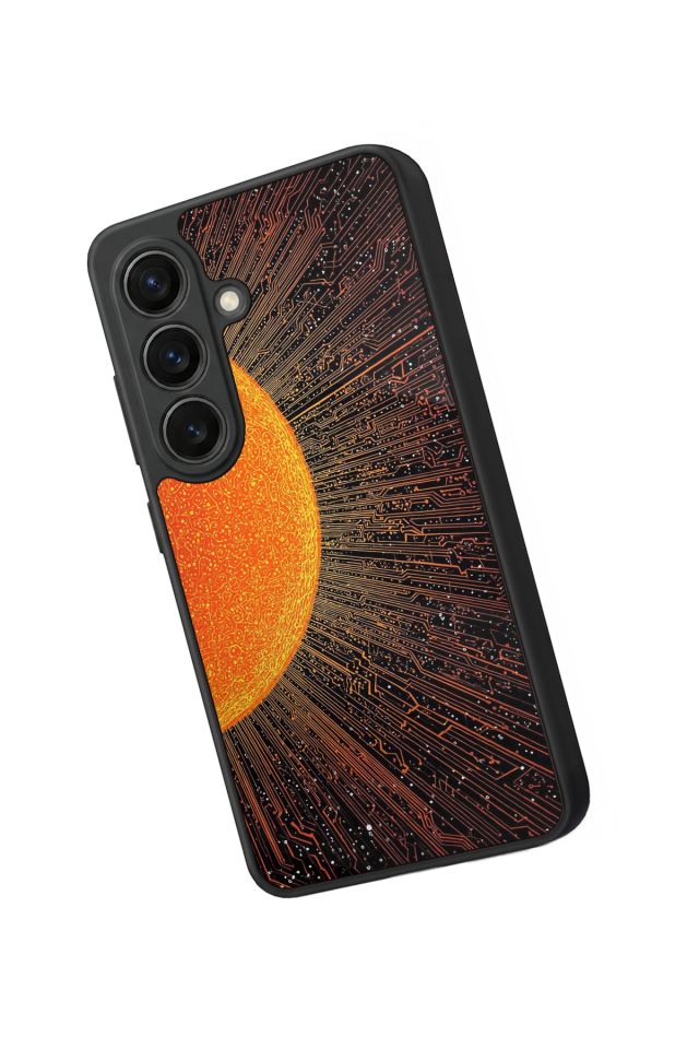 Samsung Galaxy S26 Uyumlu Güneş Tasarımlı Glossy Premium Kılıf