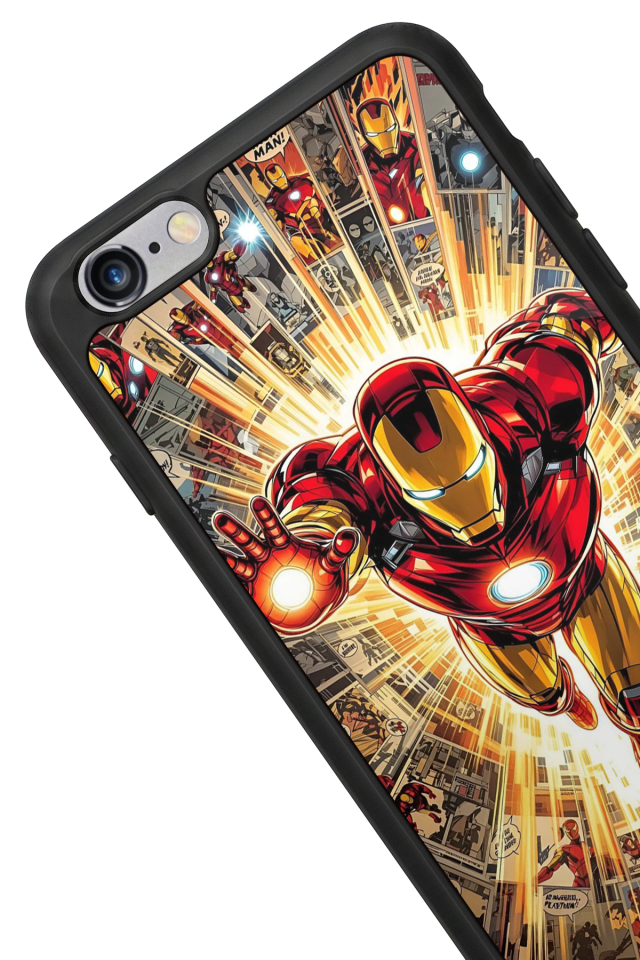 iPhone 6s Plus Uyumlu  Iron Man ( Demir Adam ) Tasarımlı Glossy Premium Kılıf