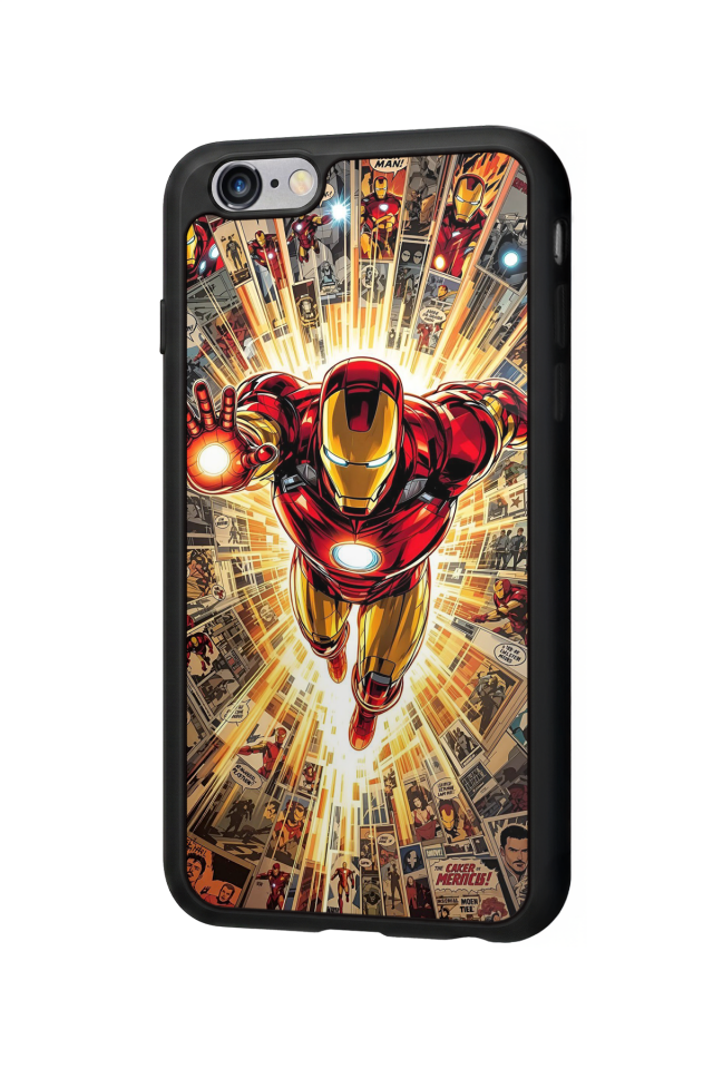 iPhone 6s Plus Uyumlu  Iron Man ( Demir Adam ) Tasarımlı Glossy Premium Kılıf