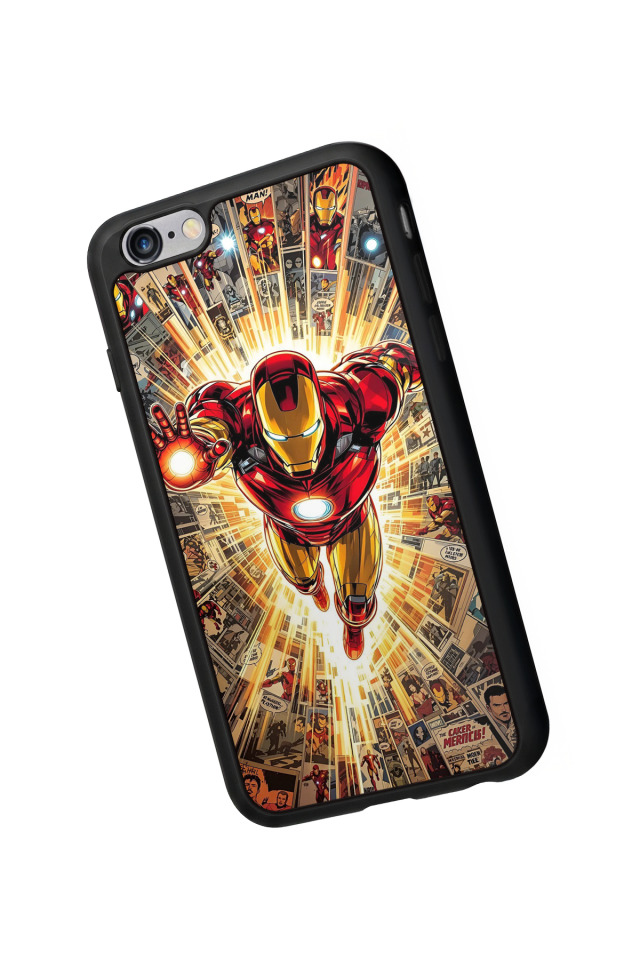 iPhone 6s Plus Uyumlu  Iron Man ( Demir Adam ) Tasarımlı Glossy Premium Kılıf