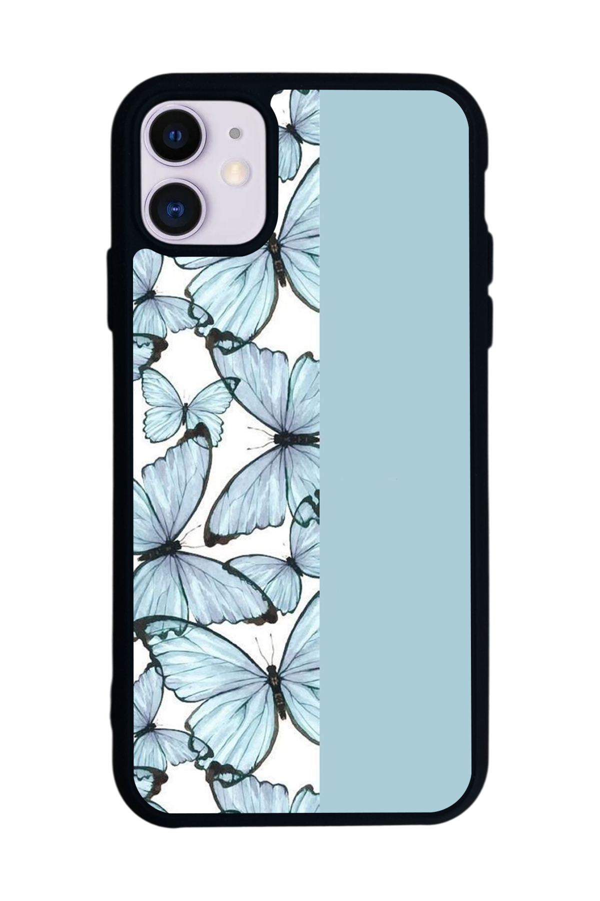 iPhone 11 Uyumlu Kelebek Tasarımlı Glossy Premium Kılıf