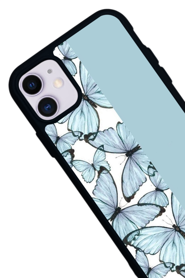 iPhone 11 Uyumlu Kelebek Tasarımlı Glossy Premium Kılıf