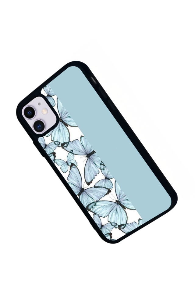 iPhone 11 Uyumlu Kelebek Tasarımlı Glossy Premium Kılıf