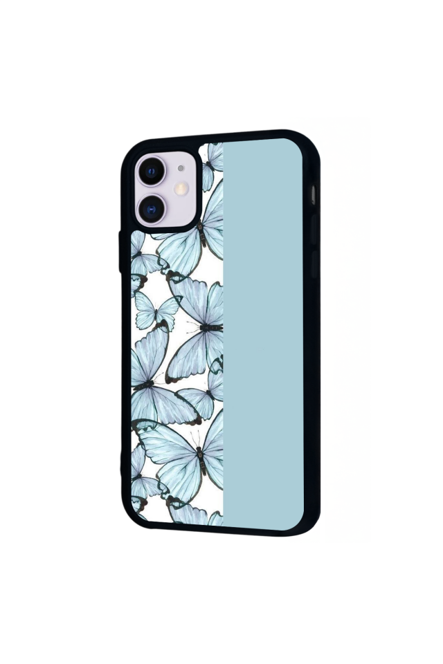 iPhone 11 Uyumlu Kelebek Tasarımlı Glossy Premium Kılıf