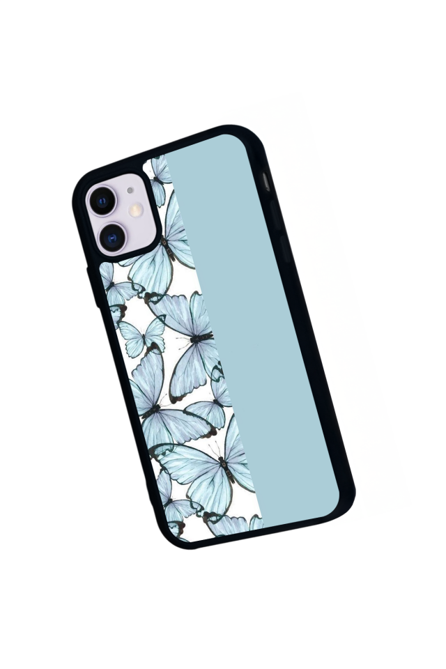 iPhone 11 Uyumlu Kelebek Tasarımlı Glossy Premium Kılıf