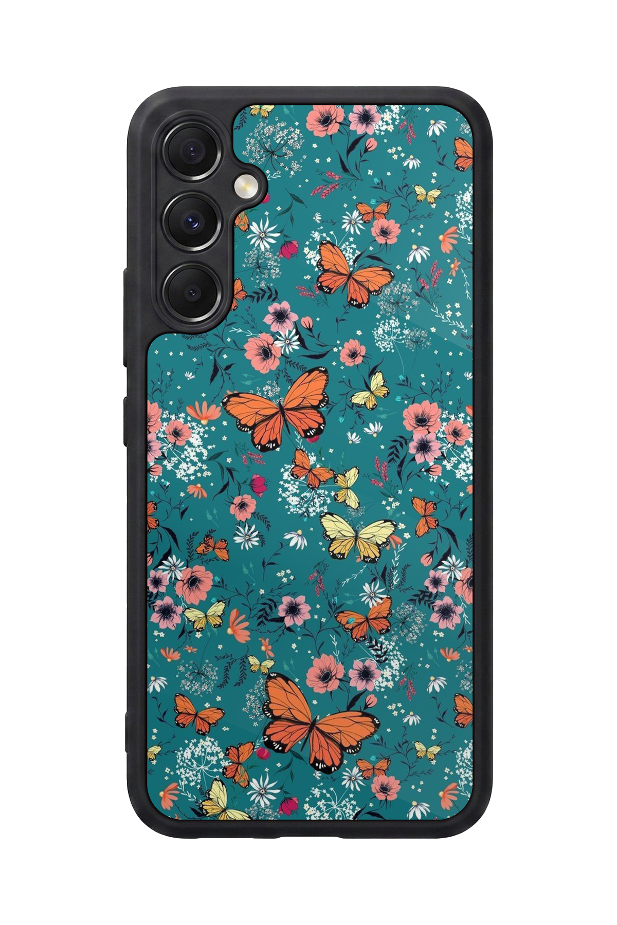 Samsung Galaxy M34 Uyumlu Kelebek Tasarımlı Glossy Premium Kılıf