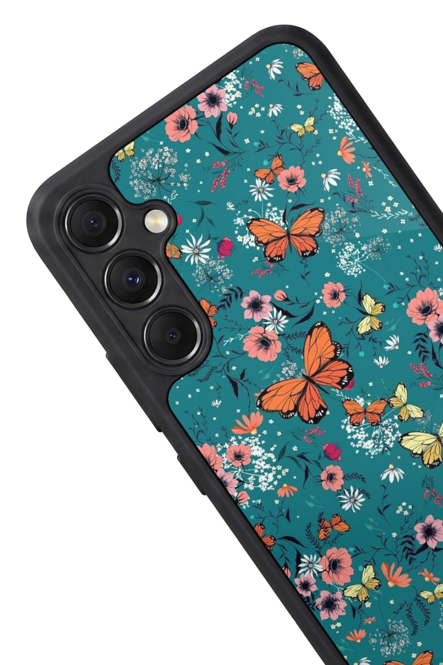 Samsung Galaxy M34 Uyumlu Kelebek Tasarımlı Glossy Premium Kılıf